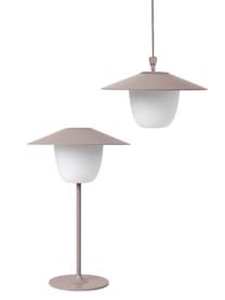 Mobilna lampa zewnętrzna LED Ani, Brudny różowy, biały, Ø 22 x W 33 cm