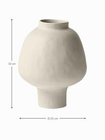 Vase design céramique fait main Saki, Céramique, Couleur crème, Ø 25 x haut. 32 cm