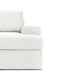 Canapé modulable 4 places Russell, Tissu blanc crème, larg. 309 x haut. 77 cm