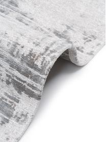 Tappeto in cotone argento/grigio chiaro tessitura piatta Louisa, Retro: lattice, Argentato, grigio chiaro, Larg. 80 x Lung. 150 cm (taglia XS)