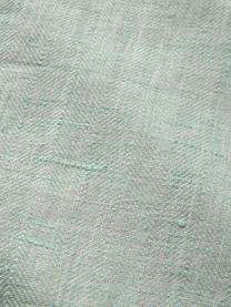 Serviettes de table en lin motif chevrons Audra, 6 pièces, 100 % pur lin, Vert, beige, larg. 46 x long. 46 cm