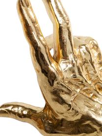 Boekensteunenset Holding Fingers, 2 -delig, Polyresin, gefolieerd, Goudkleurig, B 16 x H 21 cm