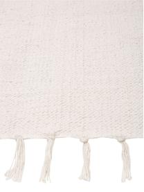 Tappeto in cotone sottile tessuto a mano Agneta, 100% cotone, Bianco crema, Larg. 200 x Lung. 300 cm (taglia L)