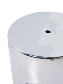 Table basse ronde Argent, Grès cérame, Couleur chrome, Ø 35 x haut. 45 cm
