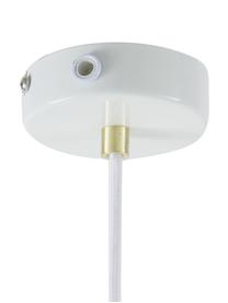 Lámpara de techo pequeña de mármo Siv, Pantalla: mármol, Anclaje: metal recubierto, Cable: cubierto en tela, Mármol blanco, Ø 6 x Al 10 cm