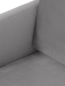 Sofá de terciopelo Fluente (3 plazas), Tapizado: terciopelo (poliéster de , Estructura: madera de pino maciza, Patas: metal con pintura en polv, Terciopelo gris claro, An 196 x F 85 cm