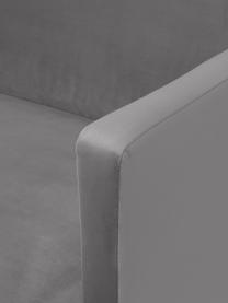 Samt-Sofa Fluente (3-Sitzer) in Hellgrau mit Metall-Füßen, Bezug: Samt (Hochwertiger Polyes, Gestell: Massives Kiefernholz, FSC, Füße: Metall, pulverbeschichtet, Samt Hellgrau, B 196 x T 85 cm
