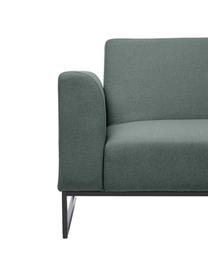 Schlafsofa Josephine (3-Sitzer), Bezug: 100% Polyester Der hochwe, Gestell: Massives Kiefernholz und , Füße: Metall, Webstoff Grün, B 238 x T 85 cm