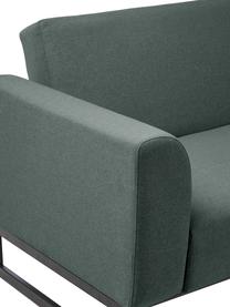 Schlafsofa Josephine (3-Sitzer), Bezug: 100% Polyester Der hochwe, Gestell: Massives Kiefernholz und , Füße: Metall, Webstoff Grün, B 238 x T 85 cm