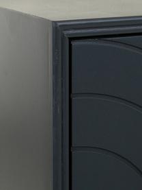 Cómoda Adrian, Estructura: madera, Patas: metal, Madera pintada negro, An 75 x Al 85 cm
