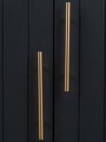 Cómoda Adrian, Estructura: madera, Patas: metal, Madera pintada negro, An 75 x Al 85 cm