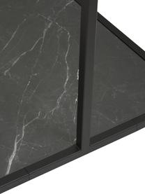 Appendiabiti da terra effetto marmo nero Pacey, Struttura: metallo verniciato a polv, Mensola: pannello di fibra a media, Nero, Larg. 120 x Alt. 152 cm