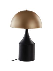 Lampe à poser rétro Quay, Couleur dorée, noir, Ø 30 x haut. 41 cm