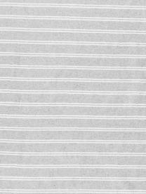 Gestreepte hamamdoek Surfside met franjes, 100% katoen, Lichtgrijs, B 90 x L 170 cm