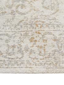 Alfombra artesanal de chenilla Nalia, Parte superior: 95% algodón, 5% poliéster, Reverso: 100% algodón, Tonos beige y grises, An 120 x L 180 cm (Tamaño S)