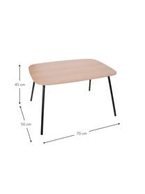 Stół dla dzieci Oakee, Stelaż: metal lakierowany, Blat: drewno bukowe z fornir z , Drewno dębowe, S 70 x W 45 cm