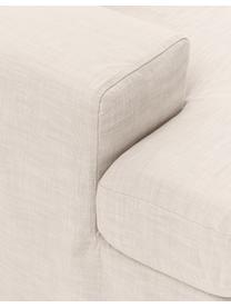 Sofa modułowa Russell (3-osobowa), Tapicerka: 100% bawełna Dzięki tkani, Stelaż: lite drewno sosnowe z cer, Nogi: tworzywo sztuczne, Beżowa tkanina, S 206 x W 77 cm