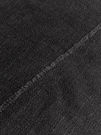 Federa arredo in cotone con cuciture decorative Terre, 80% cotone, 20% lino, Nero, Larg. 30 x Lung. 50 cm