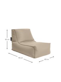Exteriérový sedací vak Korfu, Polypropylen, Světle hnědá, Š 94 cm, H 60 cm