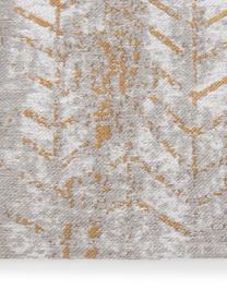 Tapis gris doré à poils ras J. Ladder, Tons gris, blanc cassé, couleur dorée, larg. 140 x long. 200 cm (taille S)
