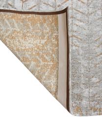 Niederflor-Teppich J. Ladder, Flor: 85% Baumwolle, 15% hochgl, Grautöne, Goldfarben, B 140 x L 200 cm (Größe S)