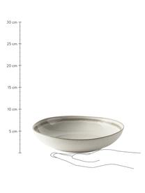 Suppenteller Cia mit reaktiver Glasur, 4 Stück, Steingut, Beige, Ø 21 x H 5 cm