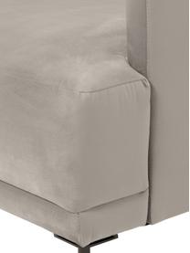Fluwelen fauteuil Fluente met metalen poten, Bekleding: fluweel (hoogwaardig poly, Frame: massief grenenhout, FSC-g, Poten: gelakt metaal, Fluweel beige, B 74 x D 85 cm
