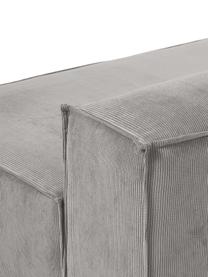 Chaise longue module Lennon van corduroy, Bekleding: corduroy (92% polyester, , Frame: massief grenenhout, multi, Poten: kunststof, Corduroy grijs, B 150 x H 68 cm, rugleuning rechts