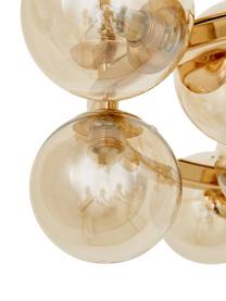 Suspension design grappe à sphères multiples en verre Splendor, Ambré, couleur cuivre, Ø 58 x haut. 22 cm