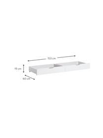 Schubladen Eco Comfort, 2 Stück, Mitteldichte Holzfaserplatte (MDF), FSC-zertifiziert, Weiß, B 76 x T 60 cm