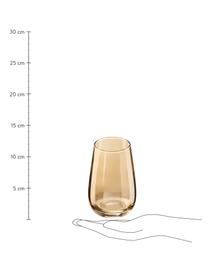 Szklanka Shiny, 4 szt., Szkło, Brązowy, Ø 8 x W 13 cm, 310 ml
