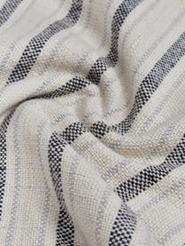 Gestreifte Wendekissenhülle Lindsey aus recycelter Baumwolle, 100% Baumwolle, GRS-zertifiziert, Schwarz, Weiß, B 45 x L 45 cm