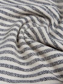 Gestreifte Wendekissenhülle Lindsey aus recycelter Baumwolle, 100% Baumwolle, GRS-zertifiziert, Schwarz, Weiß, B 45 x L 45 cm