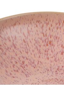 Handbemalte Servierschale Areia mit reaktiver Glasur, Ø 22 cm, Steingut, Rottöne, Gebrochenes Weiß, Hellbeige, Ø 22 x H 5 cm