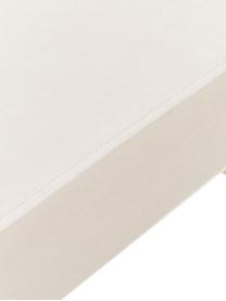 Panca moderna imbottita in velluto Penelope, Rivestimento: velluto (100% poliestere), Struttura: metallo compensato, Velluto bianco crema, Larg. 110 x Alt. 46 cm