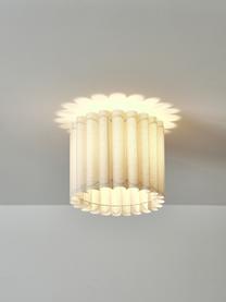 Lampa sufitowa z lnu Lucina, Beżowy, Ø 35 x W 31 cm