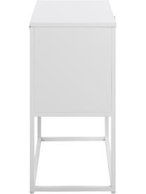 Metall-Sideboard Neptun mit Türen in Weiß, Metall, pulverbeschichtet, Weiß, 82 x 80 cm
