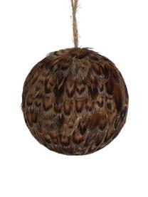 Ozdoba choinkowa Feather Ball, 2 szt., Pióra, Odcienie brązowego, Ø 8 cm