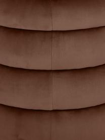Sgabello in velluto marrone Alto, Rivestimento: velluto (100% poliestere), Struttura: legno di pino massiccio, , Velluto marrone, Ø 42 x Alt. 47 cm
