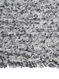 Flauschiger Hochflor-Läufer Marsha, Rückseite: 55 % Polyester, 45 % Baum, Grau, B 80 x L 200 cm