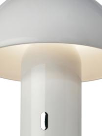 Kleine mobile LED-Tischlampe Svamp, dimmbar, Lampenschirm: Kunststoff, Lampenfuß: Kunststoff, Weiß, Ø 16 x H 25 cm