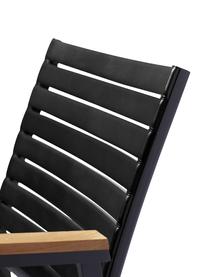 Ogrodowe krzesło z podłokietnikami Mood Air, Stelaż: aluminium malowane proszk, Czarny, S 57 x G 62 cm