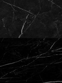 Tavolino da salotto effetto marmo Lesley, Pannello di fibra a media densità (MDF) rivestito con foglio di melamina, Nero marmorizzato lucido, Larg. 90 x Prof. 90 cm