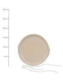 Assiette à pain Good Morning, Grès cérame, Beige avec bordure dorée, Ø 17 cm