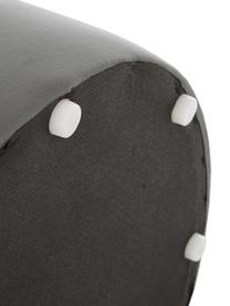 Fluwelen poef Daisy in grijs, Bekleding: fluweel (polyester), Frame: multiplex, Fluweel grijs, Ø 54 x H 38 cm