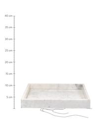 Deko-Marmor-Tablett Venice in Weiß, Marmor, Weißer Marmor, B 30 x T 30 cm