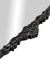 Barokke wandspiegel Fabricio met zwarte houten lijst, Lijst: gecoat MDF, Zwart, B 100 x H 85 cm
