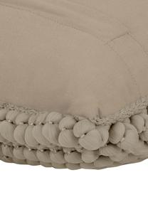 Kissenhülle Iona mit kleinen Stoffkugeln in Beige, Vorderseite: 76% Polyester, 24% Baumwo, Rückseite: 100% Baumwolle, Hellbraun, B 45 x L 45 cm