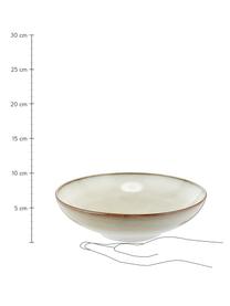 Handgemachte Steingut-Suppenteller Thalia in Beige, 2 Stück, Steingut, Beige, Ø 22 x H 6 cm