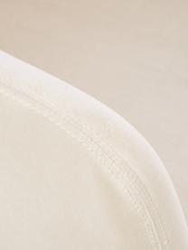 Chaise à accoudoirs en velours crème Isla, Revêtement : blanc crème Pied : couleur dorée